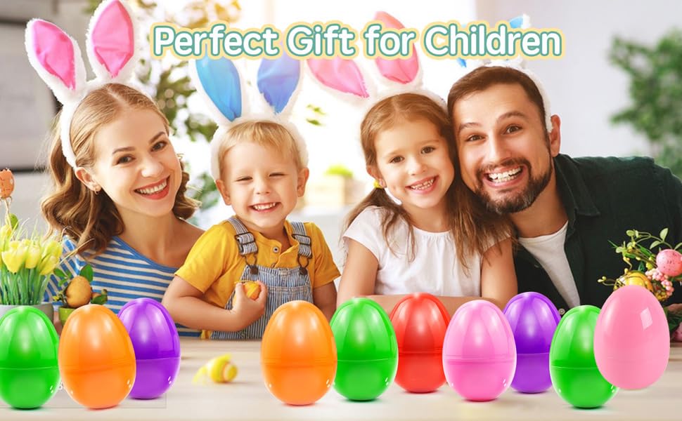 Veagins 36Pcs 3.15    Unfilled Easter Eggs, Bulk Colorful Bright Empty Plastic Eggs For Easter Hunt, Surprise Egg, Filling Treat