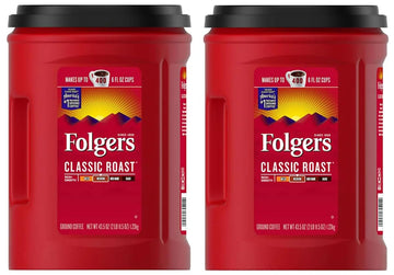 Folger Classic Roast Ground Coffee Medium Roast (43.5 Oz.) - 2 Pack