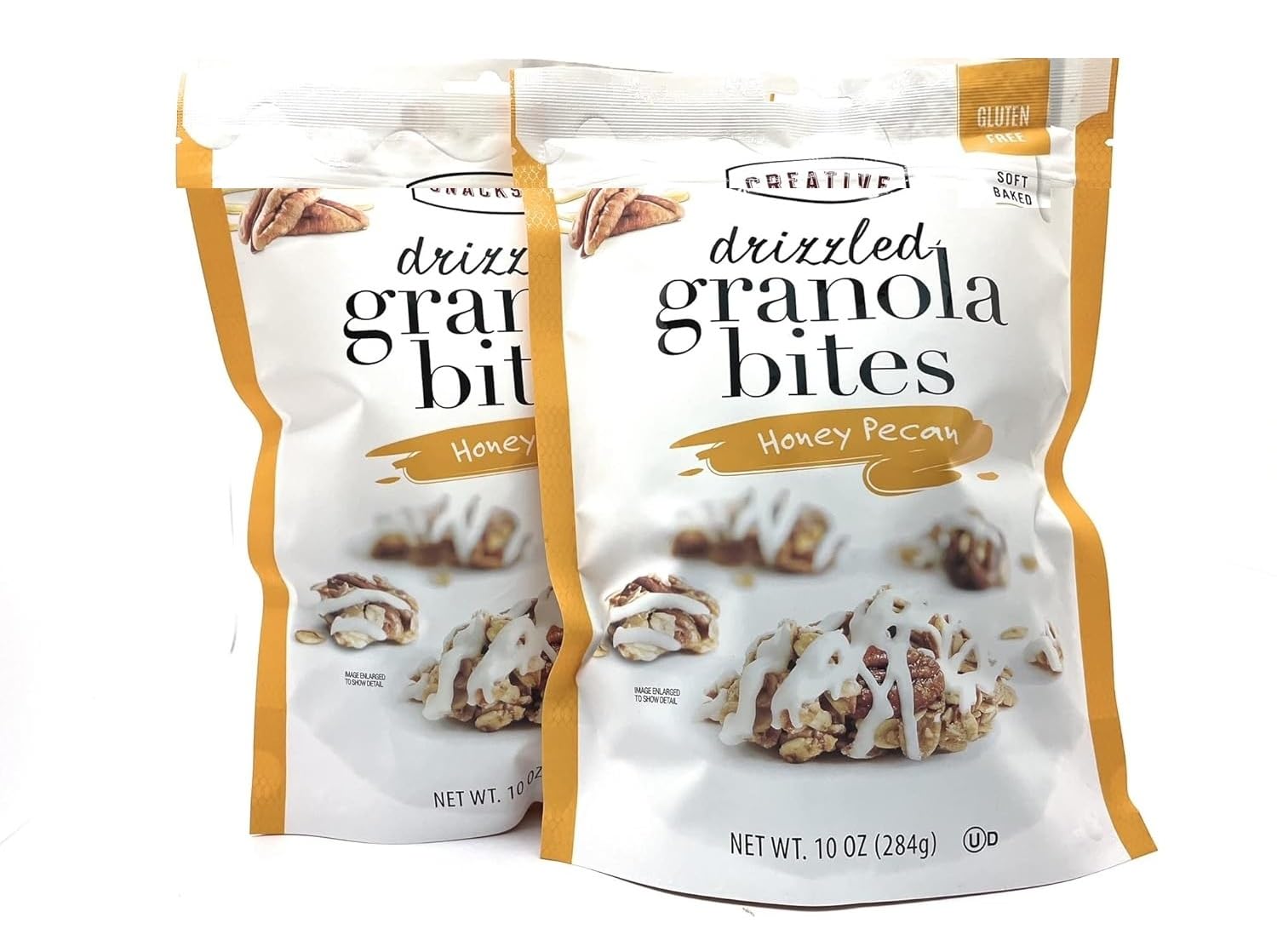 Honey Pecan Drizzled Granola Bites Gluten Free 10 Oz Each (Pack of 2)