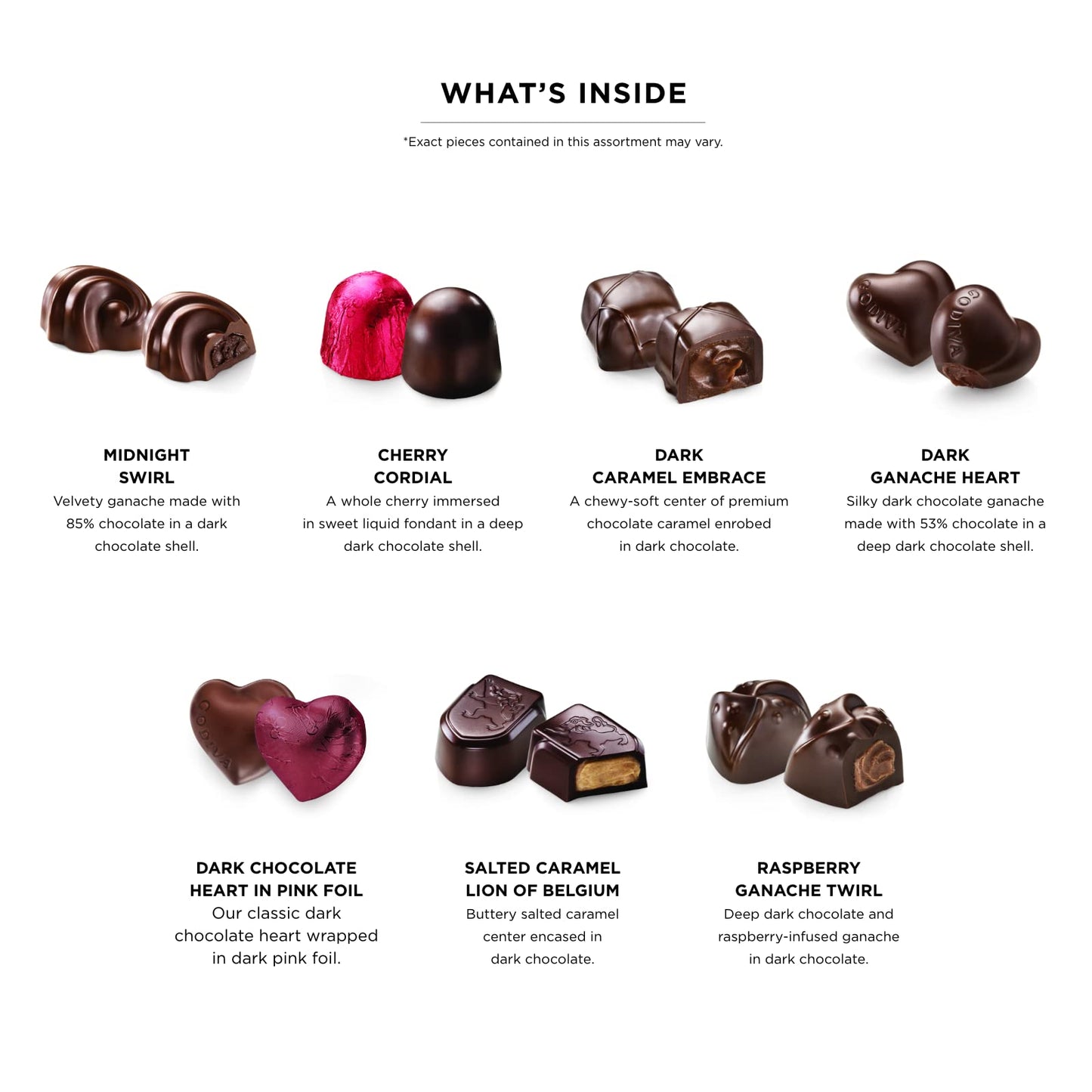 Godiva Chocolatier Valentines Day Heart Chocolate Gift Box - 14 Piece Assorted Luxury Dark Chocolate Candy With Gourmet Fillings
