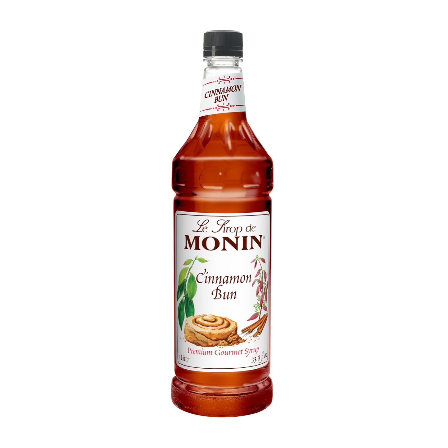 Monin - Cinnamon Bun Syrup, Smooth and Sweet Cinnamon Flavor, Great for Frozen Coffees, Cocoas, & Cocktails, Vegan, Non-GMO, Glu