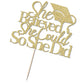 Qertesl She Believed She Could So She Did Cake Topper,2024 Graduation Cake Topper,Graduation Decorations For Girls,2024 High Sch