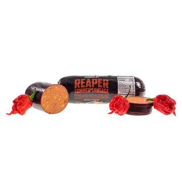 Pepper Joes Carolina Reaper Summer Sausage – Spicy Slow Smoked Sausage – 12 Ounces