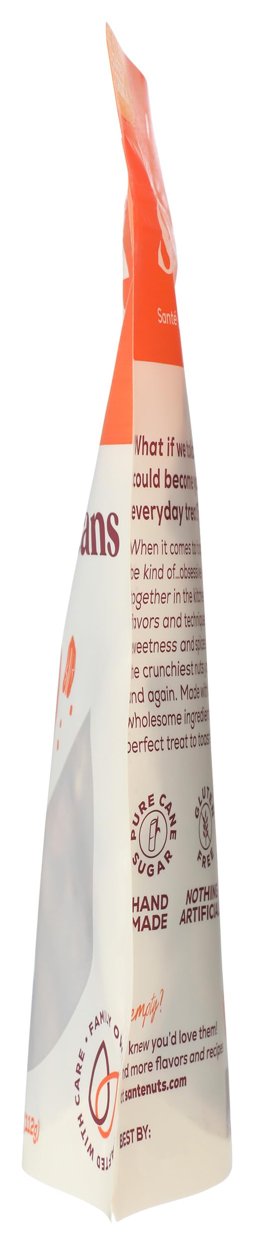 Sante Candied Pecans | Gourmet Candied Nuts | All Natural, non-GMO | Gluten Free, Peanut Free | 4 Ounce Resealable Bag