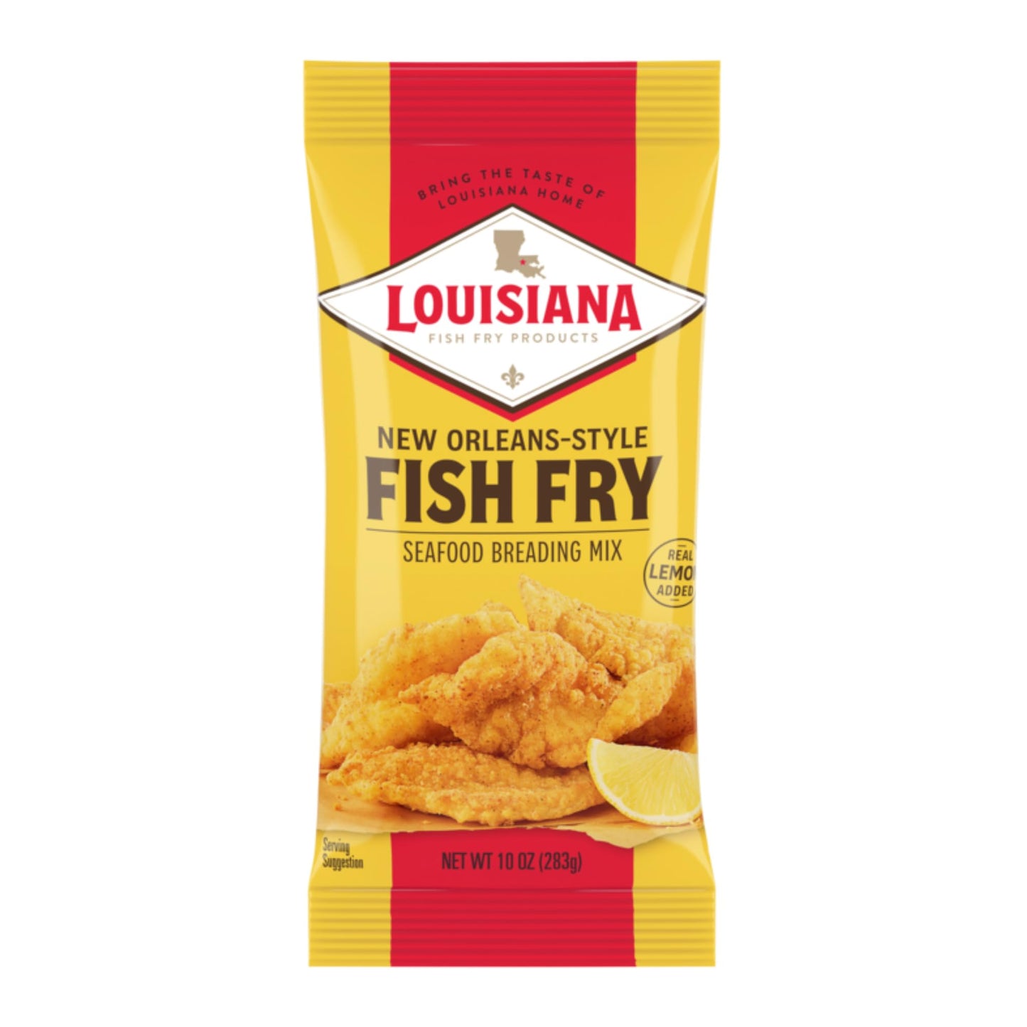 Louisiana Fish Fry Products New Orleans Style Lemon Fish Fry, 10 oz (Pack of 4)