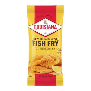 Louisiana Fish Fry Products New Orleans Style Lemon Fish Fry, 10 oz (Pack of 4)
