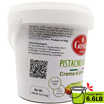 Sweet Pistachio Butter Cream, 6.6 Lb (3 Kg) Bulk Tub, Pistachio Butter For Filling For Knafeh Dubai Chocolate Bars, Sweet Pistac