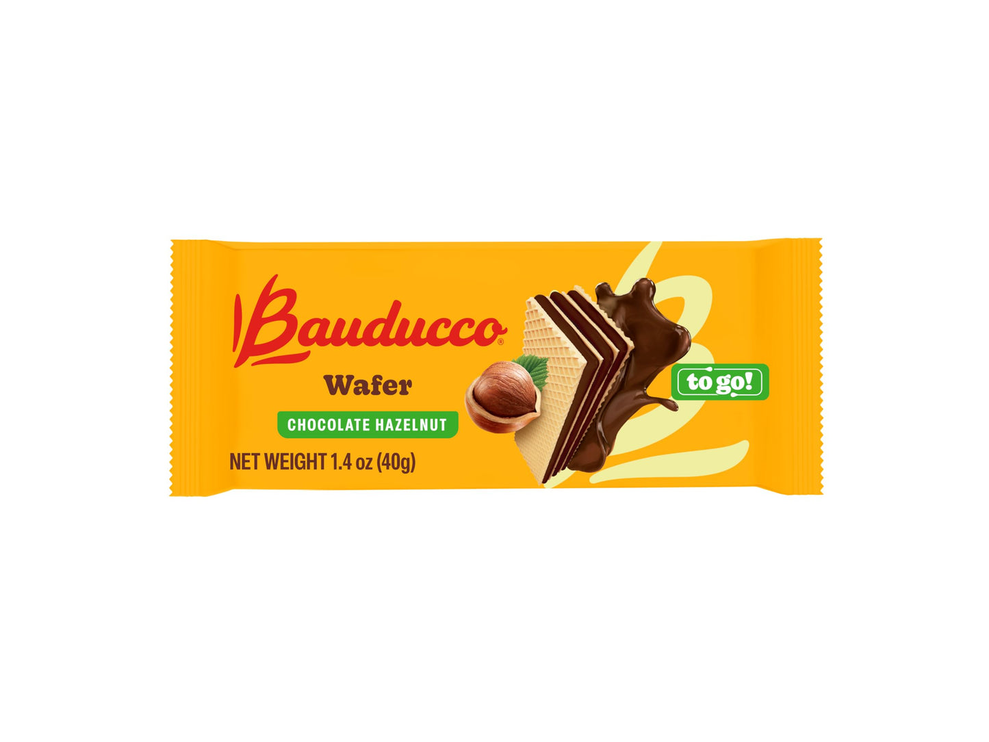 Bauducco Wafer Cookies, Chocolate Hazelnut, Single Serve, 14.1 Oz (Pack Of 10) - Individually Wrapped Crispy Wafers - Triple-Lay