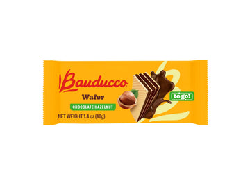 Bauducco Wafer Cookies, Chocolate Hazelnut, Single Serve, 14.1 Oz (Pack Of 10) - Individually Wrapped Crispy Wafers - Triple-Lay