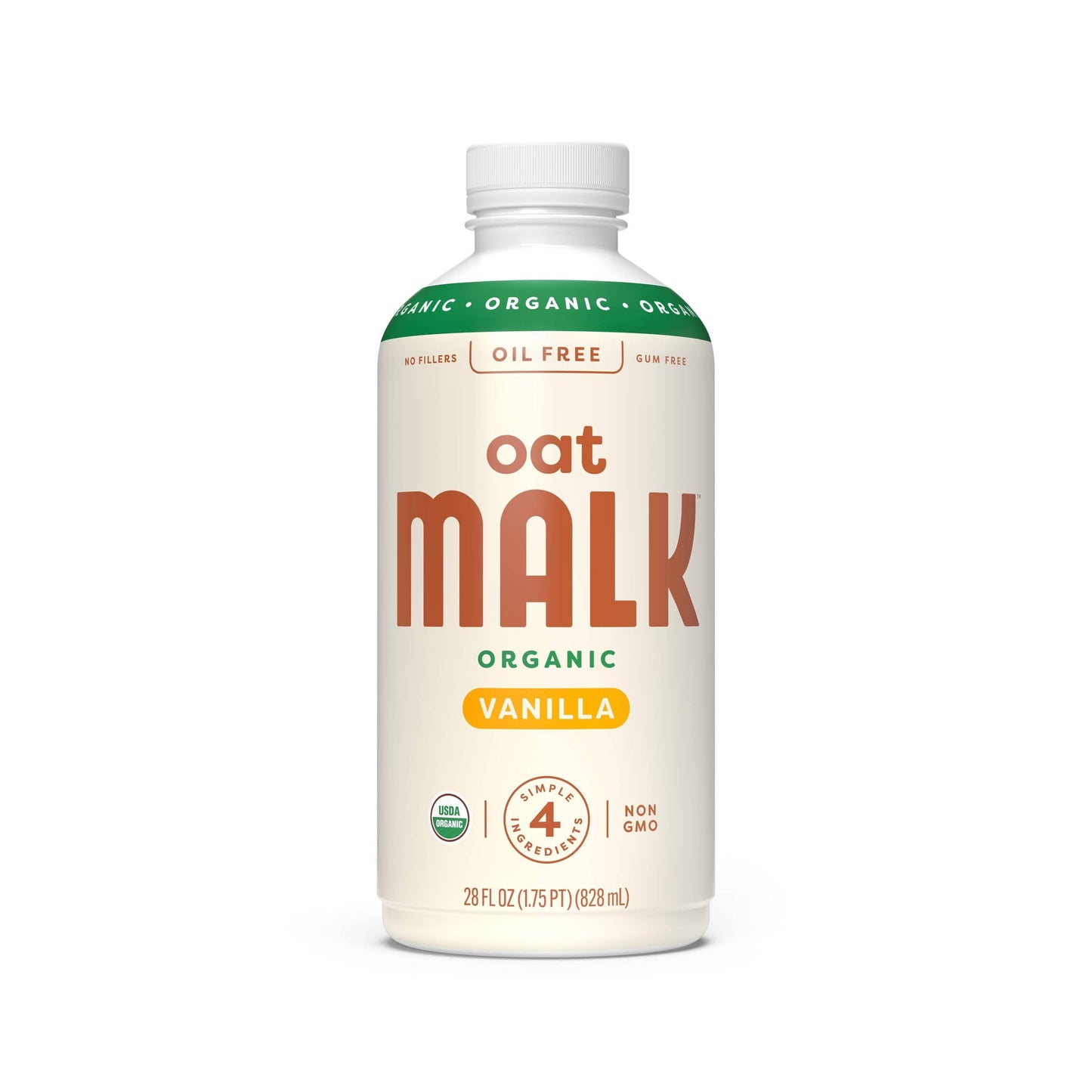 MALK Organic Vanilla Oat Milk 28 fl oz - Non GMO  Gluten Free  Dairy Free  Plant Based  Vegan