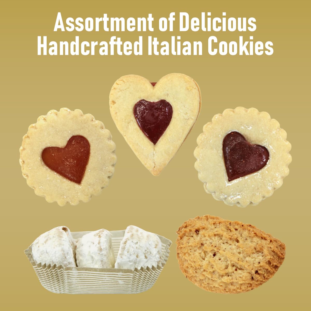 Assorted Italian Cookies Gift Box, 30+ Pieces Individually Wrapped Traditional Gourmet Cookies - 2Lb Square Tin With Authentic Enhanced Pastries For Holiday Gifting, Coffee Pairing, And Christmas Celebrations
