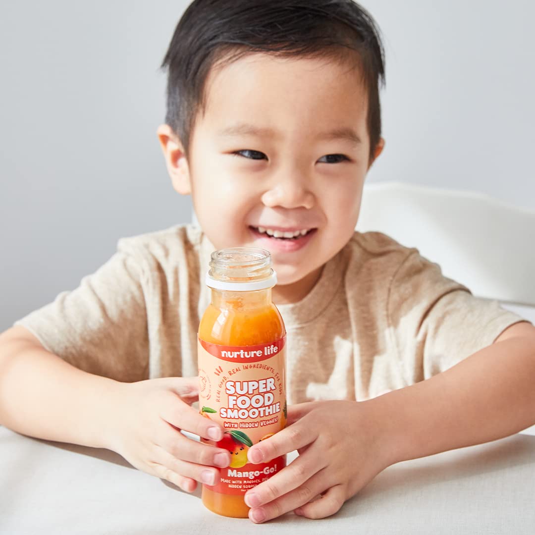 Nurture Life Superfood Smoothies, Healthy Toddler Snacks To-Go w/Hidden Fruits & Veggies, Fruit Smoothies for Kids, No Sugar Add