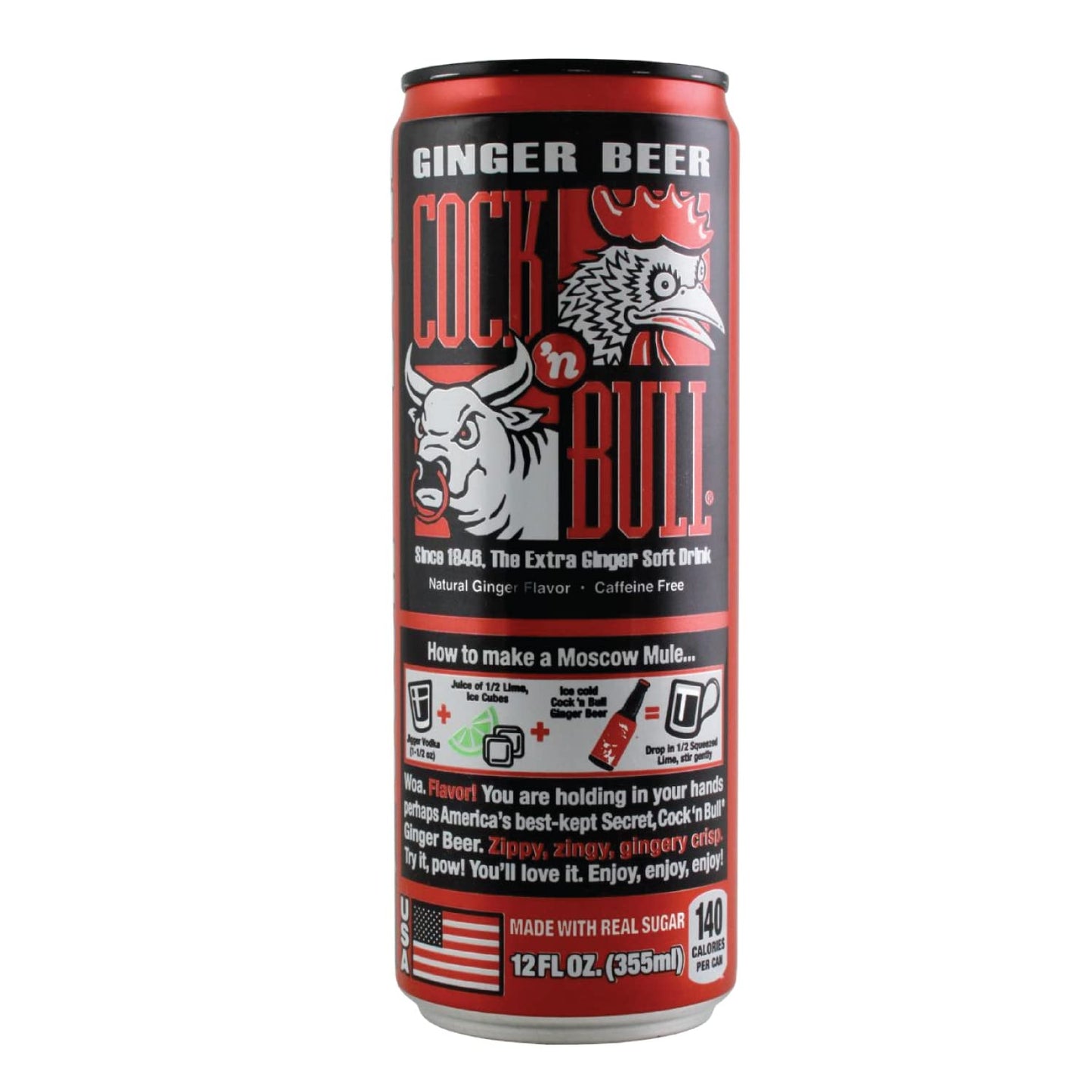 Generic Cock n Bull Ginger malt-inspired 12 Fl Oz Cans, 24-Pack, Model CNB-GB-12CAN-KIT-24
