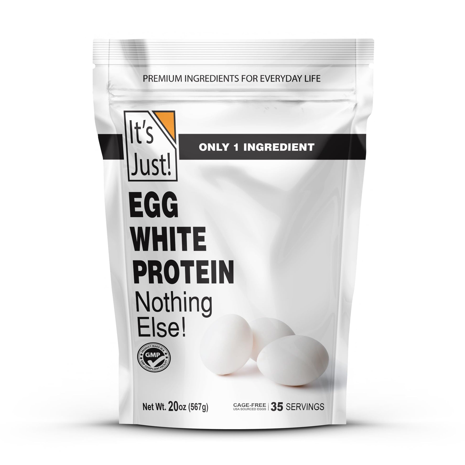 It s Just! - Egg White Protein Powder  Dried Egg Whites Protein  Meringue Ingredient  Non-GMO  USA Farms (Unflavored  20oz)