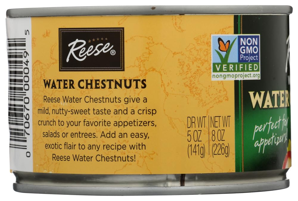 Reese Whole Water Chestnuts 8 Oz (Pack Of 6)