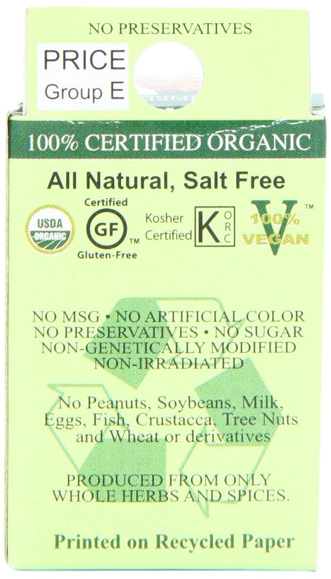 Spicely Organic Chicken Seasoning 0.4 Oz Certified Gluten Free