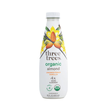 Three Trees Organic Unsweetened Vanilla Almondmilk, 28 Fz