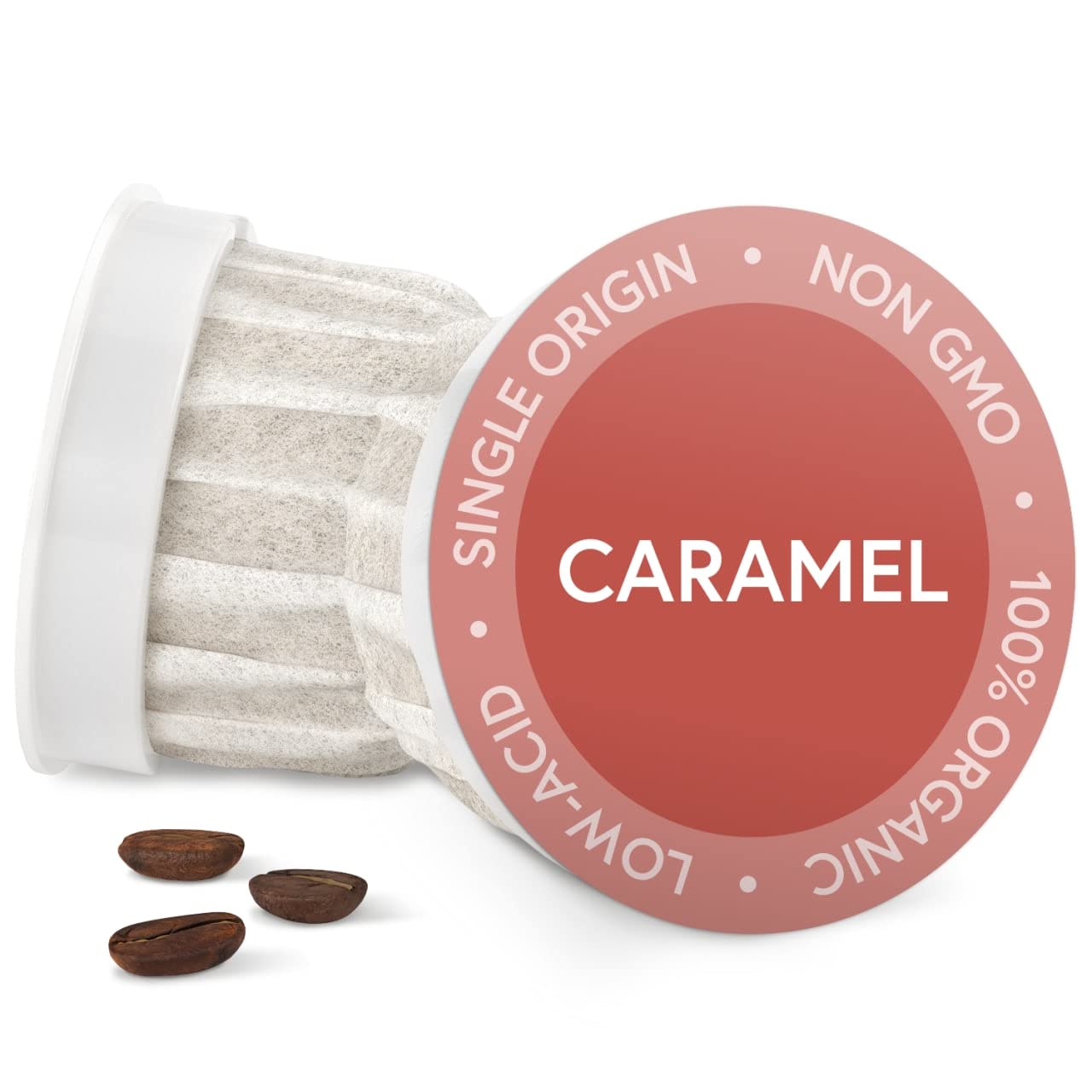 Fabula Organic Coffee Pods Caramel Medium Roast Low Acid Non-GMO Fair Trade 24 Count Compatible with Keurig K Cup 1.0 & 2.0