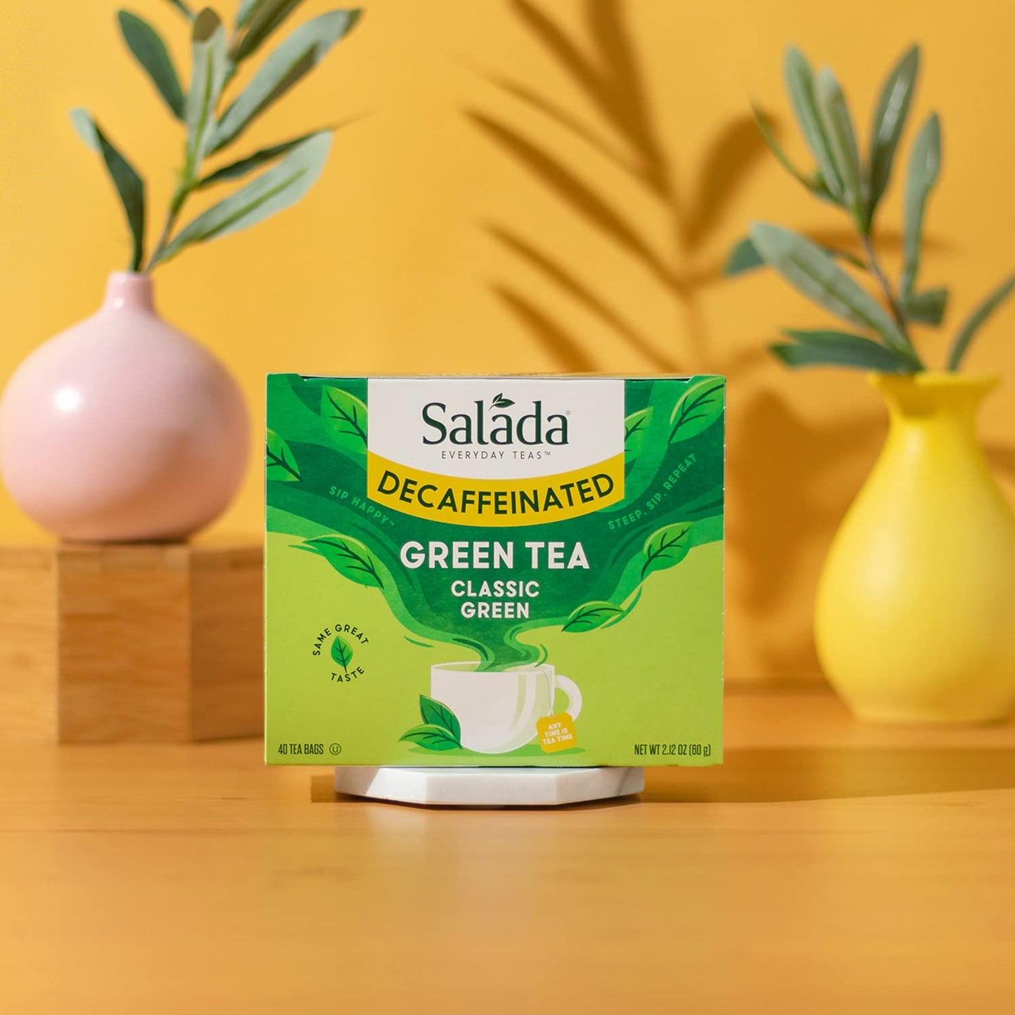 Salada Decaffeinated Green Tea, Zero Calorie Green Tea, Rich And Smooth Taste Green Tea Blend, Great Iced Or Hot, 40 Individuall