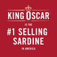 King Oscar Sardines in Dijon Mustard, Wild Caught, 3.75 Ounce Cans, Pack of 12