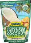 Lets Do Organic Unsweetened Coconut Shredded, Fine Shred, 8 oz (2 Pack)