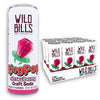 Wild Bills Strawberry Ring Pop Craft Soda – Pure Cane Sugar, Caffeine Free, Vegan – 12 Oz Cans, 12 Pack