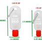 By The Cup Sauce 2 Go Keychains 1.69 Fluid Ounce And 1 Fluid Ounce Empty Mini Sauce Bottles (Sauce Not Included)