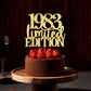 Yetxel 1983 Cake Topper - Limited Edition Golden Glitter Decoration for 42nd Birthday, Handmade, Suitable for Men and Women