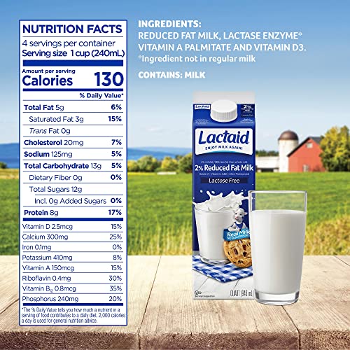 Lactaid 2% Reduced Fat Milk, 32 fl oz