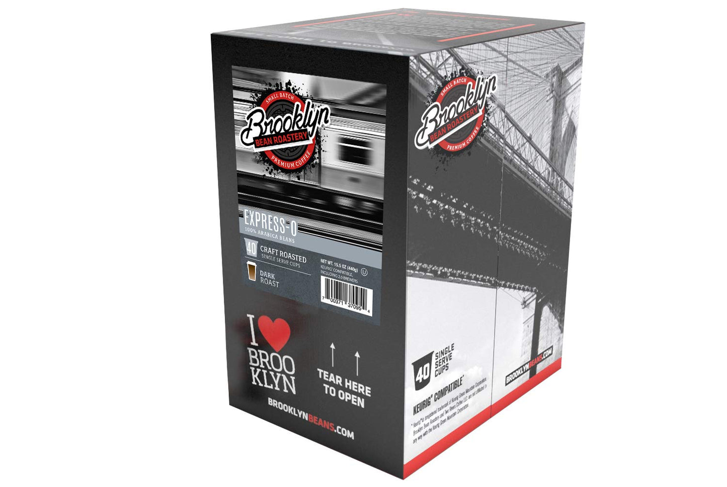 Brooklyn Beans Express-O Coffee Pods, Compatible with 2.0 Keurig, 40 Count, Pack of 1, Color: Express-o