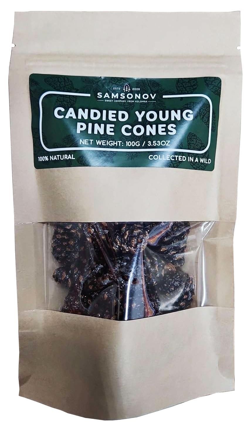 Samsonov & Partners Candied Young Pine Cones Siberian Delicacy 100g/ 3.53oz