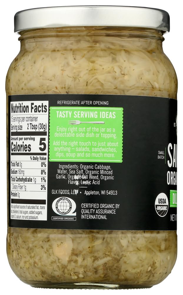 Saverne Artisanal Kraut: Dill & Garlic (Pack Of 3) 16 Oz Jars