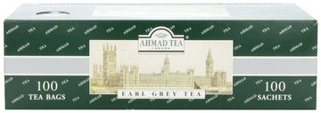 Ahmad Tea Earl Grey Tea, 100 Paper Enveloped Teabags (Pack of 1)