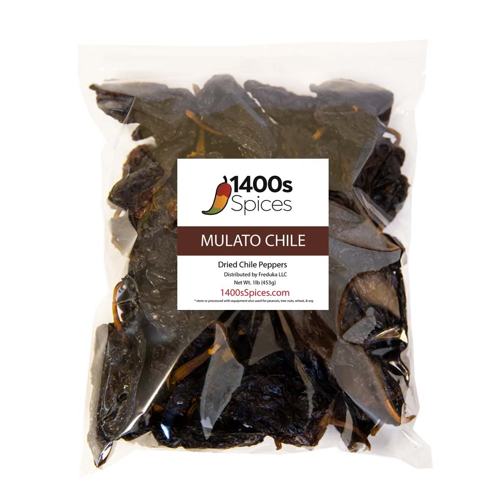 1Lb Mulato Chile, Fully Mature Poblanos, Dried Chili Peppers For Cooking By 1400S Spices