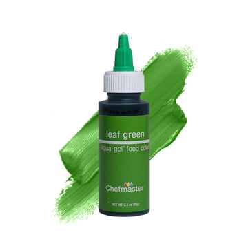 Chefmaster Leaf Green Liqua-Gel® Food Coloring | Vibrant Color | Professional-Grade Dye For Icing, Frosting, Fondant | Baking & Decorating | Fade-Resistant | Easy-To-Use | Made In Usa | 2.3 Oz