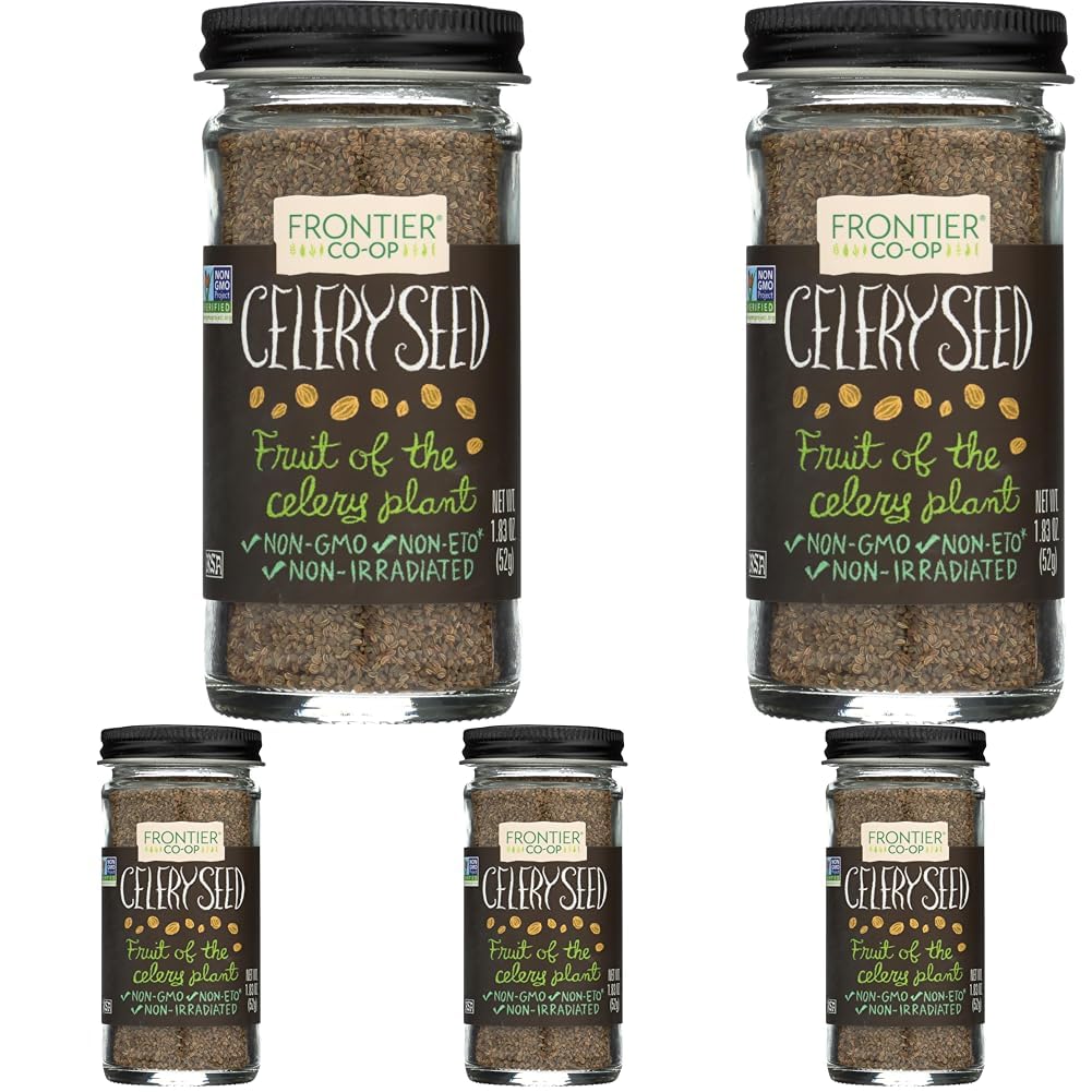 Frontier Co-op Whole Celery Seed, 1.83 Ounce Bottle, Great Texture in Salads, Key in Ethnic Dishes and Pickling, Kosher (Pack of