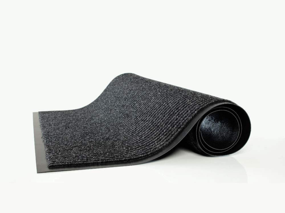 Guardian Golden Series Dual-Rib Indoor Wiper Floor Mat, Vinyl/Polypropylene, 3'X10', Charcoal (64031030)
