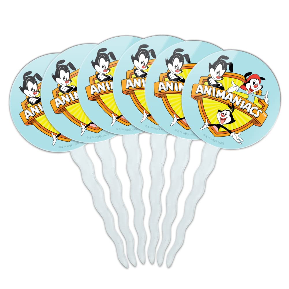 GRAPHICS & MORE Animaniacs Cupcake Picks Set of 6 - Multi Color - One Size