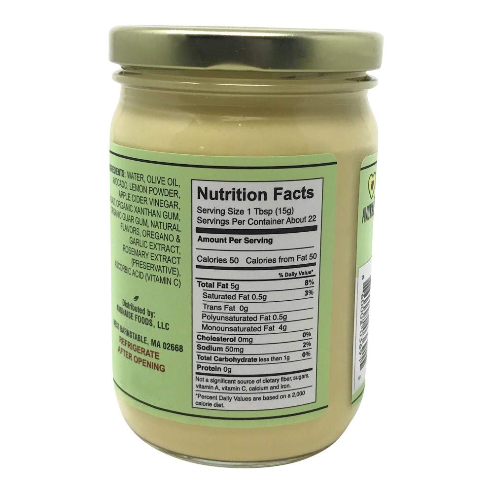 Avonaise Savory Herb Vegan Avocado Mayonnaise, 12 Oz