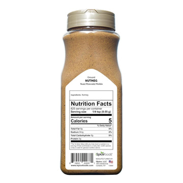 Ispice Premium Nutmeg, Ground Nutmeg Is Gluten Free And Non-Gmo, 100% Natural, Ground Is Used In Coffee, Tea, Hot Chocolate, Cur