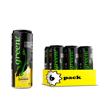 Green Cola Green Lemonade - No Added Sugar, Naturally Sweetened, 12 Fl Oz Can - Pack of 6