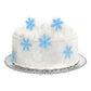 90Pcs Edible Snowflakes Cake Toppers Christmas Winter Party Cupcake Decoration White And Blue