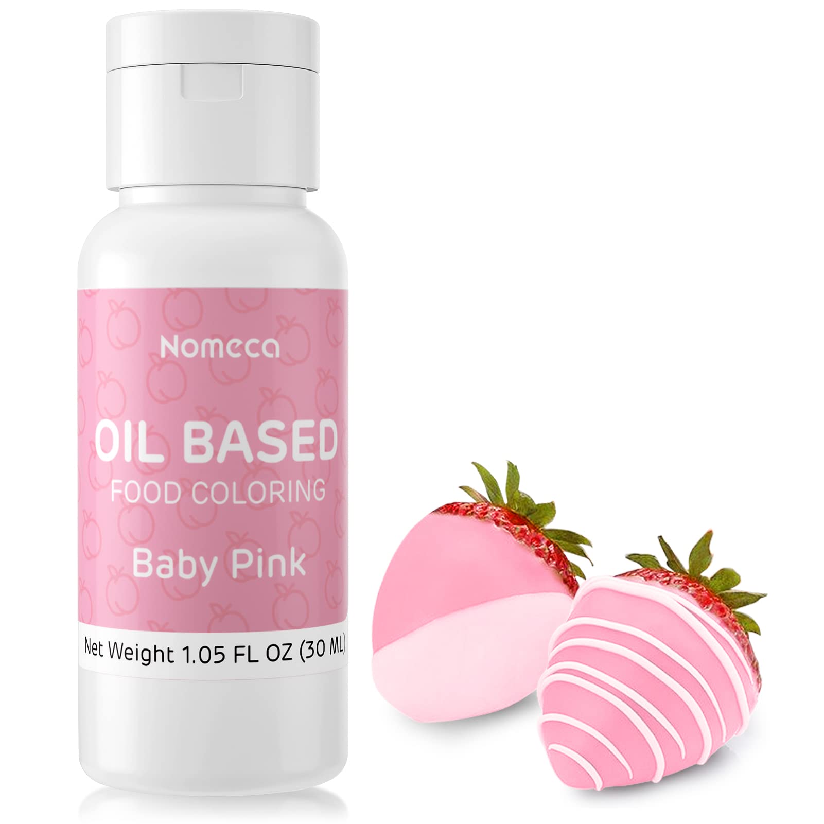 Oil Based Food Coloring For Chocolate - Nomeca 30 Milliliters Upgraded Light Pink Oil Food Color For Baking Cake Decorating, Edible Food Dye For Candy Melts Cookies Easter Egg Icing Fondant Meringues