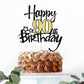 Kaoenla Black Gold Glitter Happy 90Th Birthday Cake Topper - Hello 90/Cheers 90,Happy Ninety Birthday Anniversary,90 Years Old B