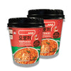 Yopokki Instant Rabokki Cup (Kimchi, 2 Cups) Korean Street food with Kimchi flavored sauce Ramen Noodle Topokki Rice Cake - Quic