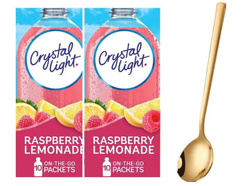 Sukkar Pasha Crystal Light On The Go Drink Mix - Sugar-Free Raspberry Lemonade - 2 Pack of 10 Pouches - 0.67 Ounce Each