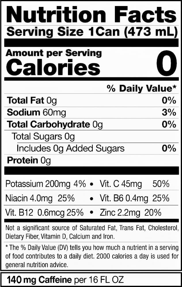 G Fuel Energy Drink Lemon Lime Slushie, Sugar Free, 140mg Caffeine, 16 oz Cans, 12-Pack
