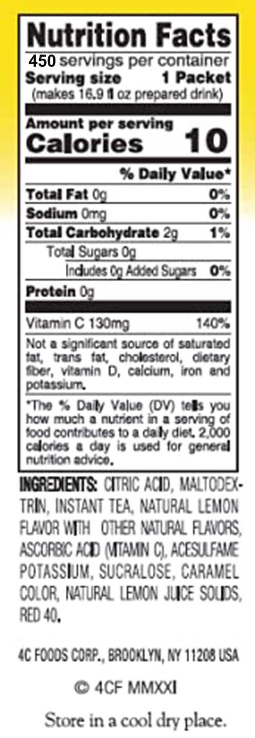 4C Powder Drink Stix, Half & Half 500 Count, Bulk Buy, Singles Stix, On The Go, Refreshing Water Flavorings, Value Pack