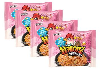 PALDO FUN & YUM Volcano Carbonara Spicy Chicken Noodle, 4.59 Ounce (Pack of 4)