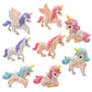 Pinenjoy 8Pcs Mini Flying Horse Unicorn Figurine Miniature Resin Unicorns Cake Toppers Fairy Garden Accessories For Diy Moss Lan